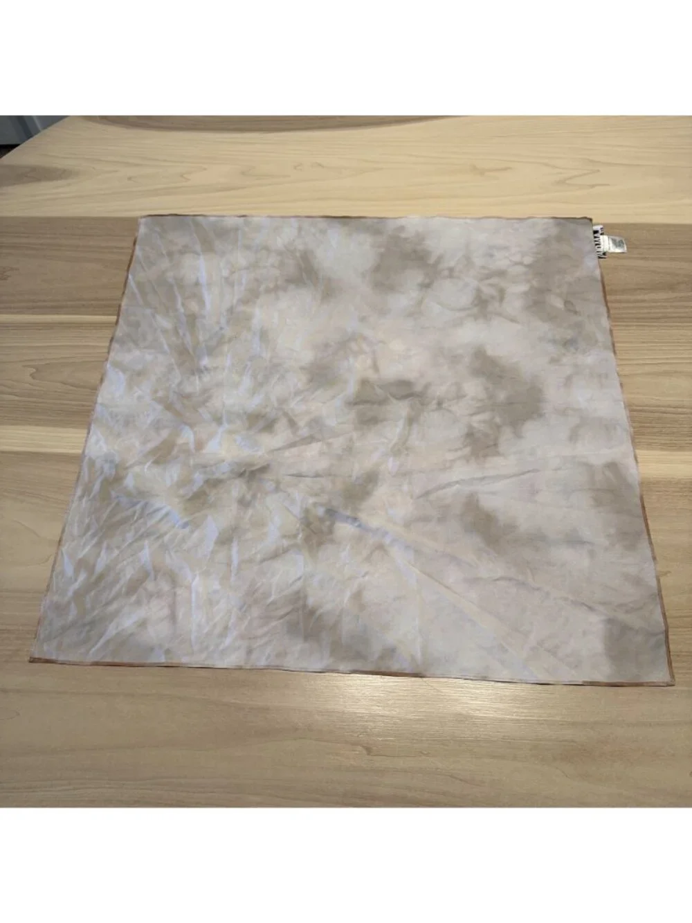 I.AM.GIA Brown White Tie Dye Square Bandana 100% Polyester